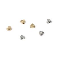 100 Pieces Simple Style Heart Shape Ccb Plating Beads Jewelry Accessories main image 5