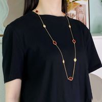 Commute Shiny Water Droplets Copper Inlay Zircon Sweater Chain main image 8