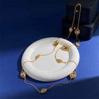 Commute Shiny Water Droplets Copper Inlay Zircon Sweater Chain sku image 4