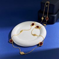 Commute Shiny Water Droplets Copper Inlay Zircon Sweater Chain main image 6