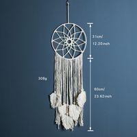 Neue Kreative Blätter Handgewebter Baumwoll-traumfänger-wandteppich Für Zuhause sku image 4