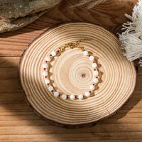 Cute Vacation Round Shell Pearls Beaded Women's Bracelets sku image 3