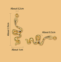 1 Piece Simple Style Snake Alloy Plating Pendant Jewelry Accessories main image 3