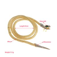 Elegant Luxurious Snake Alloy Inlay Rhinestones Glass Drill Women's Necklace main image 2