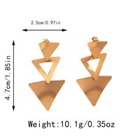 1 Pair Elegant French Style Streetwear Triangle Plating Hollow Out 304 Stainless Steel 14K Gold Plated Drop Earrings sku image 1