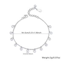 Elegant Simple Style Round Water Droplets Sterling Silver Inlay Zircon Necklace main image 9