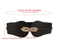 Vacation Modern Style Classic Style Leaf Solid Color Pu Leather Alloy Buckle Women's Leather Belts main image 2