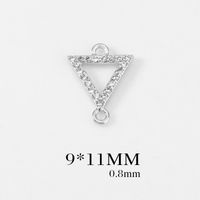 1 Piece Simple Style Triangle Metal Plating Inlay Pendant Jewelry Accessories sku image 1