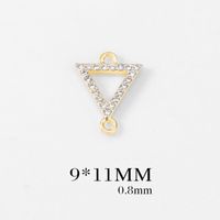1 Piece Simple Style Triangle Metal Plating Inlay Pendant Jewelry Accessories sku image 2