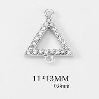 1 Piece Simple Style Triangle Metal Plating Inlay Pendant Jewelry Accessories sku image 5