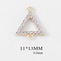1 Piece Simple Style Triangle Metal Plating Inlay Pendant Jewelry Accessories sku image 6