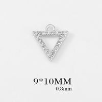 1 Piece Simple Style Triangle Metal Plating Inlay Pendant Jewelry Accessories sku image 3