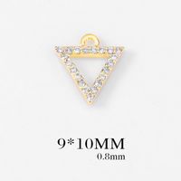 1 Piece Simple Style Triangle Metal Plating Inlay Pendant Jewelry Accessories sku image 4