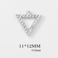 1 Piece Simple Style Triangle Metal Plating Inlay Pendant Jewelry Accessories sku image 7