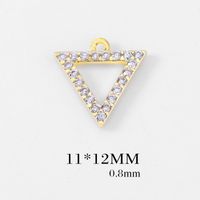 1 Piece Simple Style Triangle Metal Plating Inlay Pendant Jewelry Accessories sku image 8