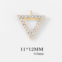 1 Piece Simple Style Triangle Metal Plating Inlay Pendant Jewelry Accessories sku image 9