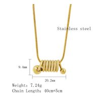 Edelstahl 304 18 Karat Vergoldet Einfacher Stil Überzug Linien Halskette Mit Anhänger main image 2