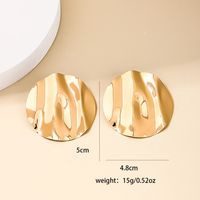 1 Pair Retro Simple Style Solid Color Pleated Alloy Ear Studs main image 2