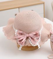 Girl's Sweet Bow Knot Straw Hat sku image 10