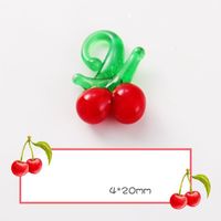 10 Pcs/package Sweet Cherry Glass Pendant Jewelry Accessories sku image 1