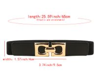 Vacation Modern Style Classic Style Solid Color Pu Leather Alloy Buckle Women's Leather Belts main image 2