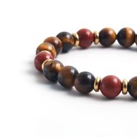 Simple Style Round Stainless Steel Natural Stone Beaded Men's Bracelets main image 5