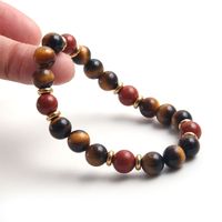 Simple Style Round Stainless Steel Natural Stone Beaded Men's Bracelets main image 7