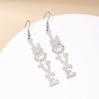 1 Pair Retro Exaggerated Letter Tiger Hollow Out Alloy Drop Earrings main image 1