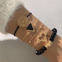 Fashion Simple Love Five-pointed Star Moon Combination Bracelet Six-piece Nhgy132568 sku image 13