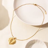 Elegant Simple Style Heart Shape Wings Stainless Steel Plating Hollow Out 18k Gold Plated Pendant Necklace main image 5
