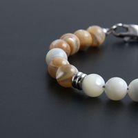 Basic Simple Style Color Block 304 Stainless Steel Natural Stone Beaded Buckle Chain Women's Bracelets main image 4