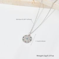 Style Ig Style Simple L'oeil Du Diable Argent Sterling Placage Incruster Turquoise Zircon Or Blanc Plaqué Pendentif main image 3