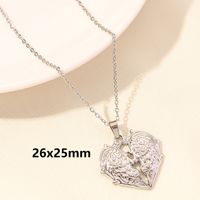 Elegant Simple Style Heart Shape Wings Stainless Steel Plating Hollow Out 18k Gold Plated Pendant Necklace sku image 3