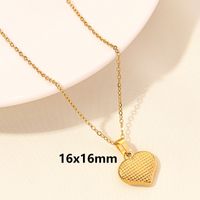Elegant Simple Style Heart Shape Wings Stainless Steel Plating Hollow Out 18k Gold Plated Pendant Necklace sku image 17