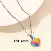 Elegant Simple Style Heart Shape Wings Stainless Steel Plating Hollow Out 18k Gold Plated Pendant Necklace sku image 18