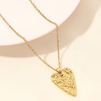 Elegant Simple Style Heart Shape Stainless Steel Plating Hollow Out 18k Gold Plated Pendant Necklace main image 3