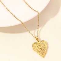 Elegant Simple Style Heart Shape Stainless Steel Plating Hollow Out 18k Gold Plated Pendant Necklace main image 5