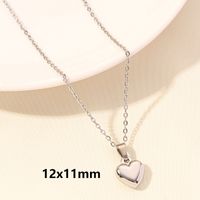 Elegant Simple Style Heart Shape Stainless Steel Plating Hollow Out 18k Gold Plated Pendant Necklace sku image 3