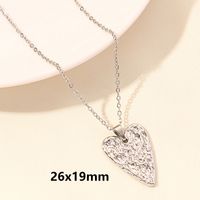 Elegant Simple Style Heart Shape Stainless Steel Plating Hollow Out 18k Gold Plated Pendant Necklace sku image 6