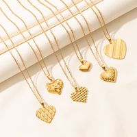 Elegant Simple Style Heart Shape Stainless Steel Plating 18k Gold Plated Pendant Necklace main image 3
