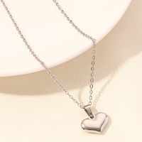 Elegant Simple Style Heart Shape Stainless Steel Plating 18k Gold Plated Pendant Necklace main image 10