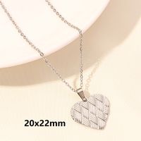 Elegant Simple Style Heart Shape Stainless Steel Plating 18k Gold Plated Pendant Necklace sku image 1