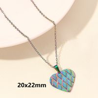 Elegant Simple Style Heart Shape Stainless Steel Plating 18k Gold Plated Pendant Necklace sku image 8
