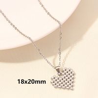 Elegant Simple Style Heart Shape Stainless Steel Plating 18k Gold Plated Pendant Necklace sku image 2