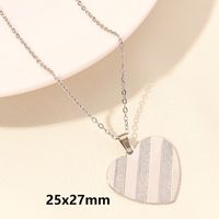 Elegant Simple Style Heart Shape Stainless Steel Plating 18k Gold Plated Pendant Necklace sku image 3