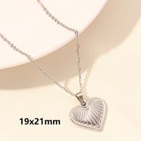 Elegant Simple Style Heart Shape Stainless Steel Plating 18k Gold Plated Pendant Necklace sku image 4