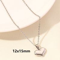 Elegant Simple Style Heart Shape Stainless Steel Plating 18k Gold Plated Pendant Necklace sku image 5