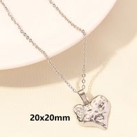 Elegant Simple Style Heart Shape Stainless Steel Plating 18k Gold Plated Pendant Necklace sku image 6