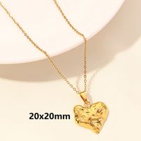 Elegant Simple Style Heart Shape Stainless Steel Plating 18k Gold Plated Pendant Necklace sku image 17
