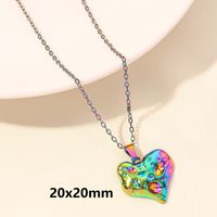 Elegant Simple Style Heart Shape Stainless Steel Plating 18k Gold Plated Pendant Necklace sku image 18